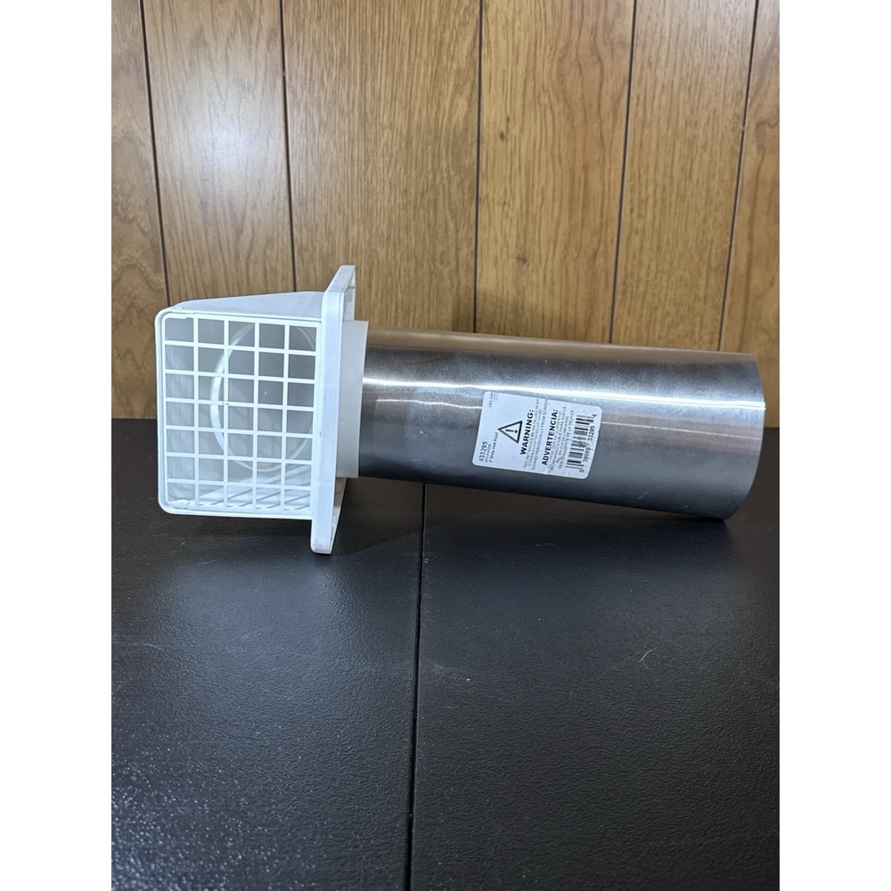 4" White Plastic‎ Vent Hood w/Tail Pipe & Removalable Screen NEW